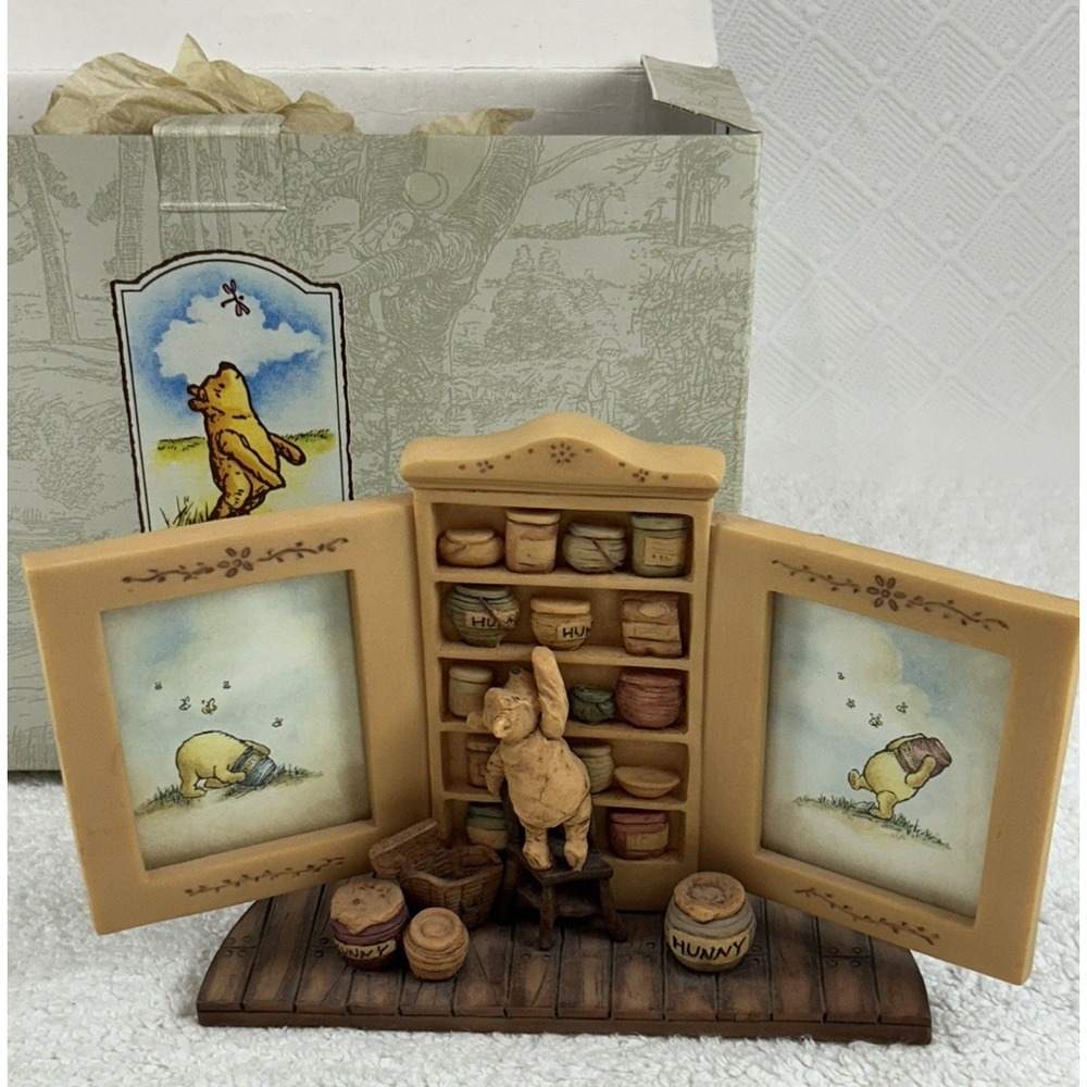 NOS Disney Classic Pooh "Honey Cupboard" Charpente Double 3D Picture Frame READ